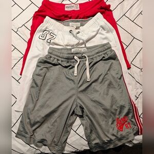 3 Pairs of Aeropostale 1987 Men's Basketball Mesh Shorts with Elastic Waistband